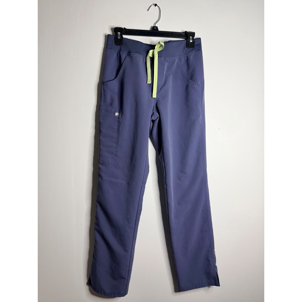 FIGS Kade Cargo Straight-Leg Scrub Pants | Women's XS Extra Small | Blue